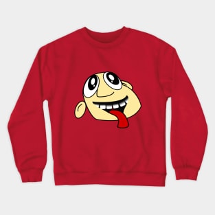 Excited Funny Face Cartoon Emoji Crewneck Sweatshirt